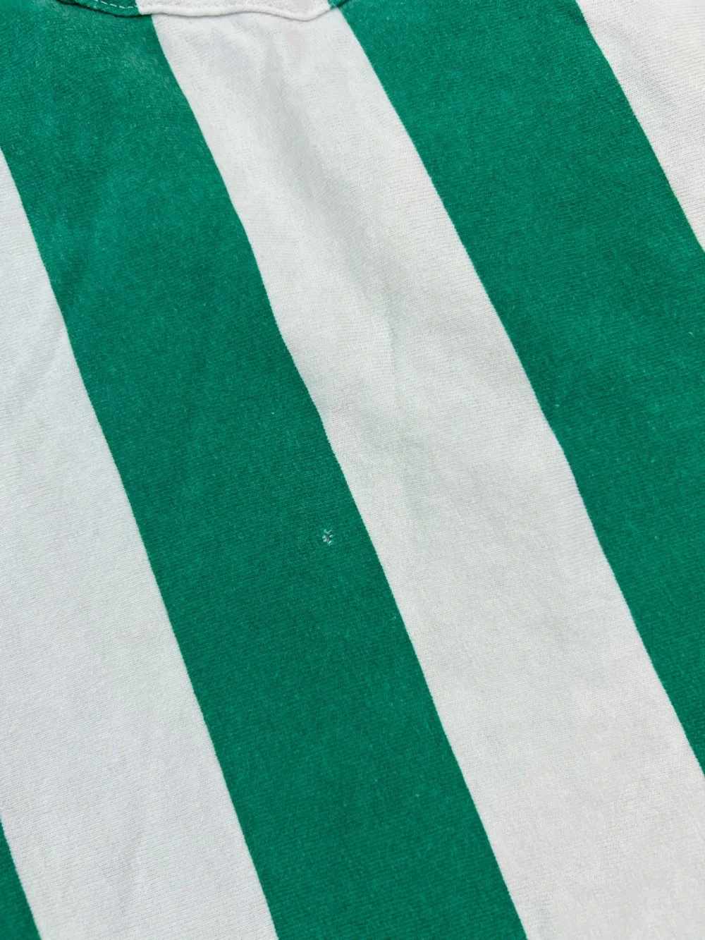 Vintage 1993 B.U.M equipment Cotton Striped Shorts Green White Size Medium
